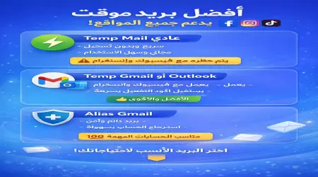 دليل أفضل بريد مؤقت يدعم جميع المواقع (Facebook, Instagram, TikTok)